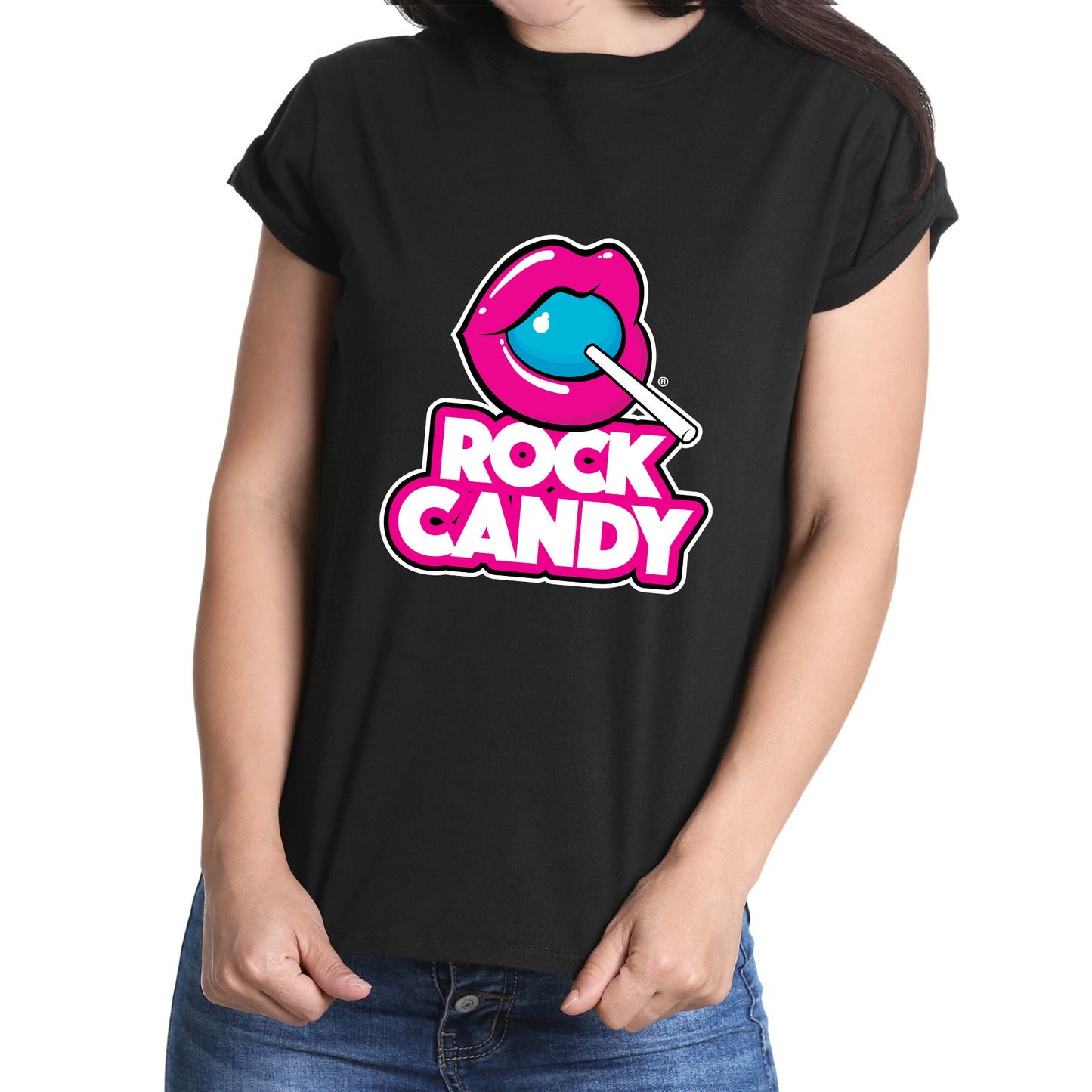 ROCK CANDY (classic logo) Short Sleeve Black T-Shirt