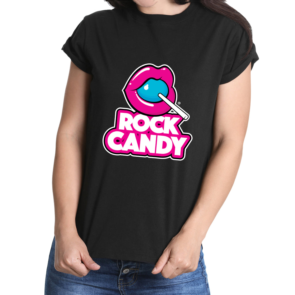 ROCK CANDY (classic logo) Short Sleeve Black T-Shirt